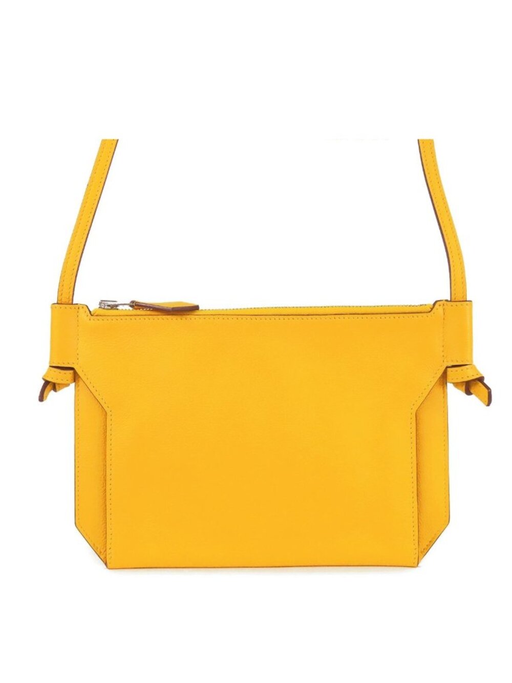 Hermes Ultrapla 24 Jaune Naple Silver Evercolor Bandouliere Shoulder Bag